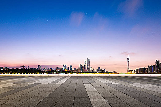 城市,天际线,广州,新,空,地面