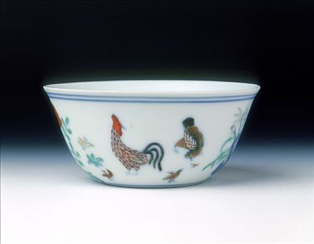 鸡,杯子,迟,康熙时期,清朝,瓷器,艺术家,未知
