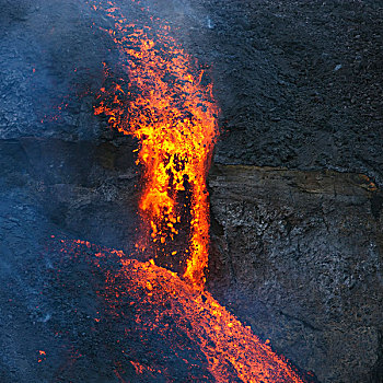 喷发,火山,冰岛