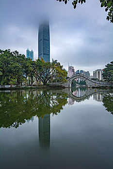 荔枝公园拍摄京基100大厦
