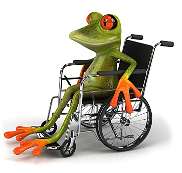 青蛙,轮椅