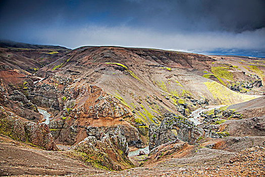 崎岖,风景,冰岛