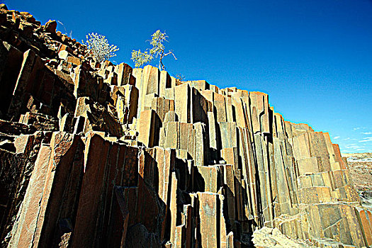 纳米比亚,达马拉兰,玄武岩,柱子