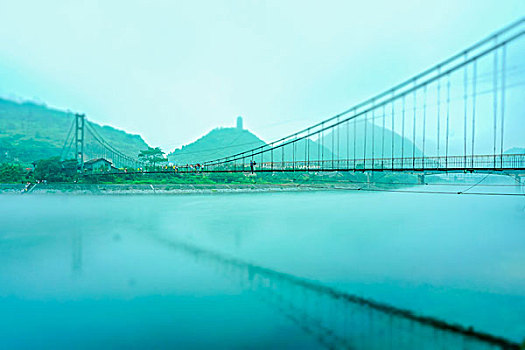 吊桥,山,铁索桥,河,湖,透视,素材,平面设计