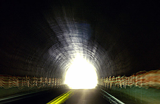 道路,通过,隧道