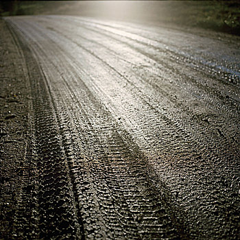 泥,轮胎,道路,瑞典