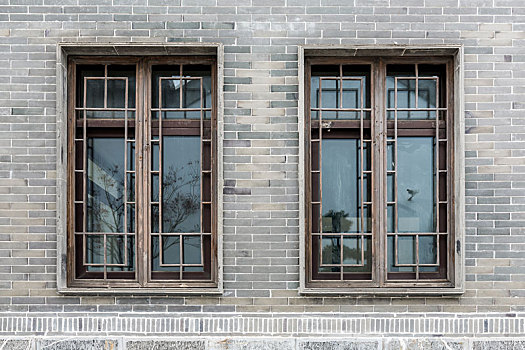 南京老门东古街区民居老式窗户