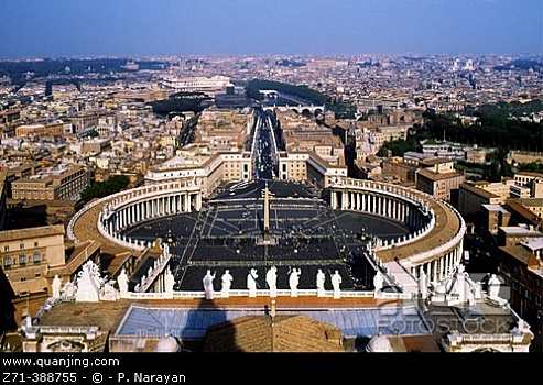广场,穹顶,大教堂,梵蒂冈城,罗马,意大利