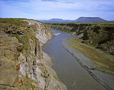 河,峡谷,国家公园,冰岛