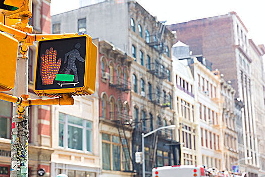 在家办公,停止,红灯,曼哈顿,纽约,美国