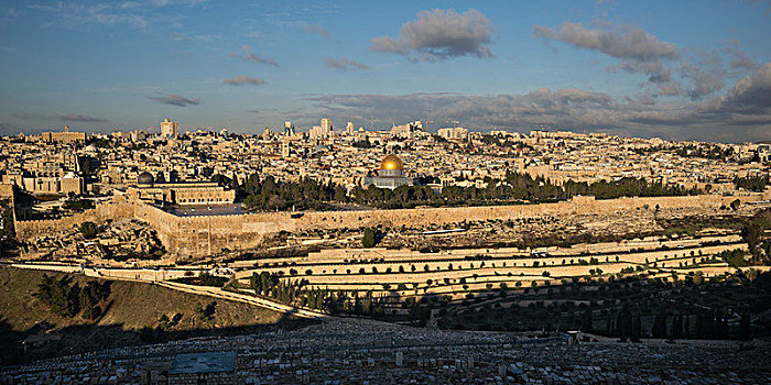 围墙,圆顶清真寺,清真寺,老城,耶路撒冷,以色列