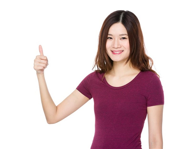 美女,竖大拇指_高清图片_全景视觉