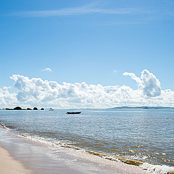 海滩,海洋,白天,放松,风景