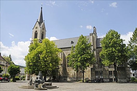 教堂,藻厄兰,北莱茵威斯特伐利亚,德国,欧洲