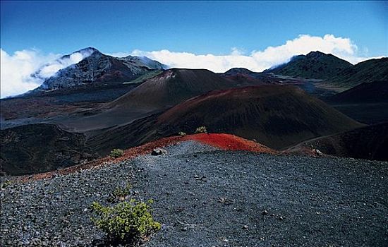 山峦,哈雷阿卡拉火山口,毛伊岛,夏威夷,美国,北美,世界遗产