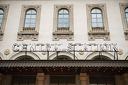 标识,中央车站,白色,建筑,斯德哥尔摩,瑞典