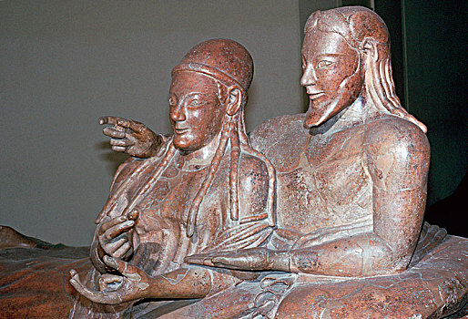 石棺,情侣,公元前6世纪,艺术家,未知