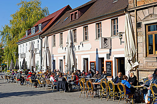 酒馆,街道,中间,弗兰克尼亚,巴伐利亚,德国,欧洲