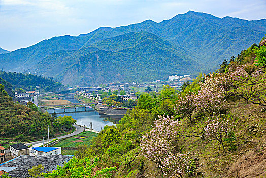 俯瞰,山水,云雾