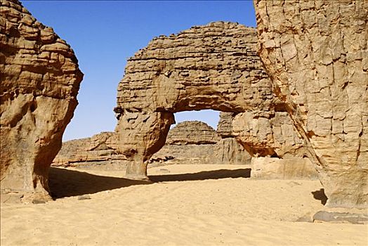 石头,阿尔及利亚,撒哈拉沙漠,北非