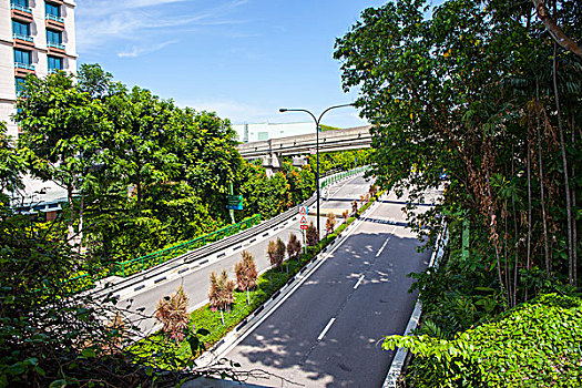 新加坡圣淘沙岛的道路