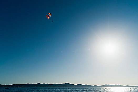 跳伞,鲜明,太阳,区域,克罗地亚