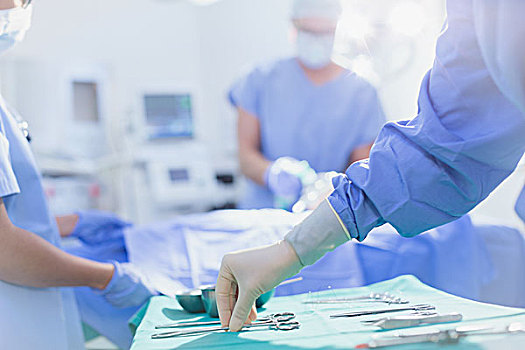 外科,橡胶手套,手术刀,托盘,手术室