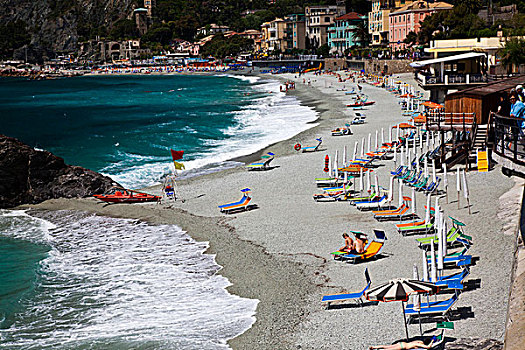 欧洲,意大利,五渔村,度假,享受,海滩