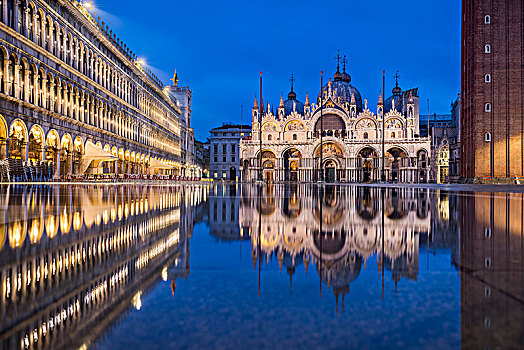 圣马可广场,威尼斯,意大利,阿尔泰,洪水