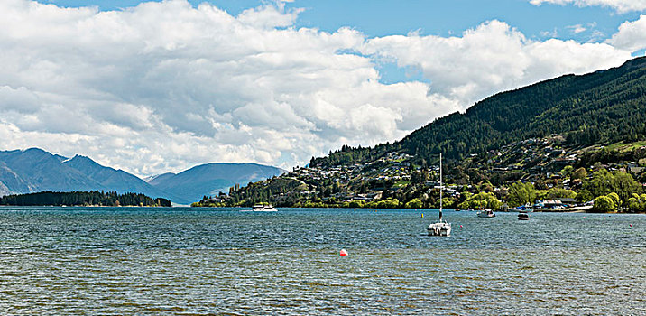 瓦卡蒂普湖,皇后镇,奥塔哥地区,南部地区,新西兰,大洋洲