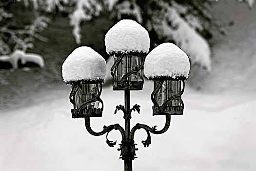 灯笼,积雪