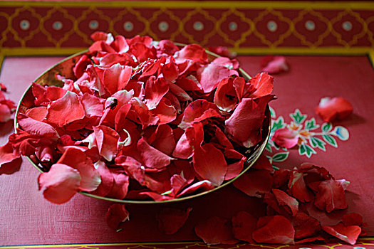 红玫瑰,花瓣,青铜,器具