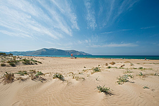 沙丘,海滩,克里特岛,希腊
