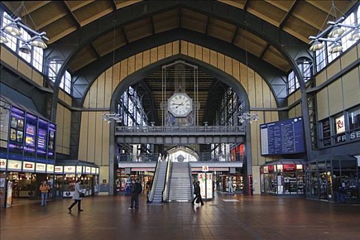 大厅,中央车站,汉堡市,德国,欧洲