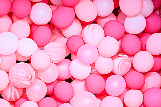 粉色白色气球