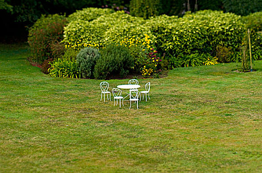 桌子,椅子,花园