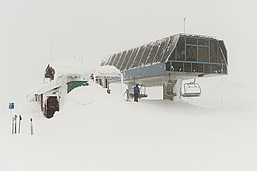 建筑,遮盖,大雪,不列颠哥伦比亚省,加拿大