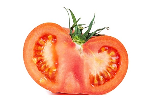 新鲜,一半,西红柿,白色背景,背景