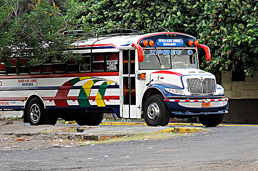 巴士,靠近,尼加拉瓜,中美洲