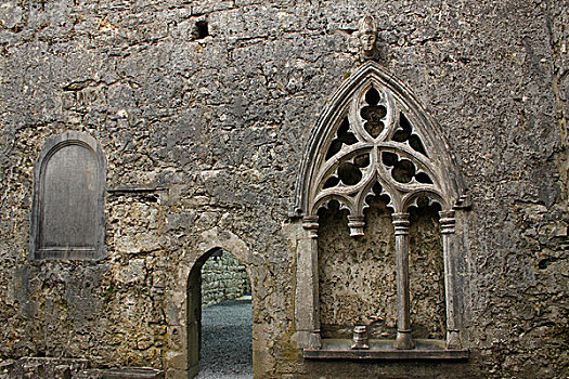 户外,12世纪,大教堂,克雷尔县,爱尔兰