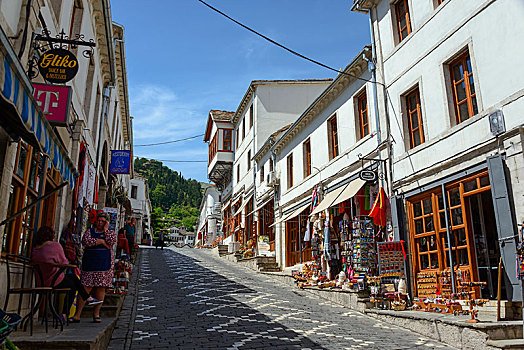 集市,街道,吉洛卡斯特拉,阿尔巴尼亚,欧洲