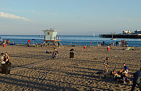 加利福尼亚,美国,码头,海滩