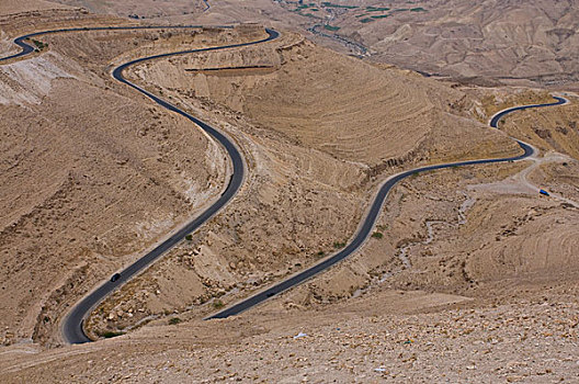 弯曲,道路,峡谷,中东