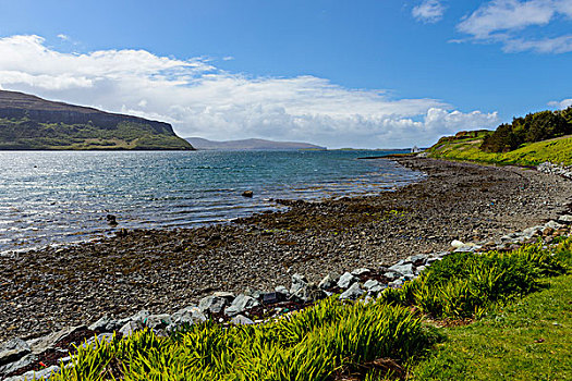 砾滩,海边风景,斯凯岛,苏格兰,英国