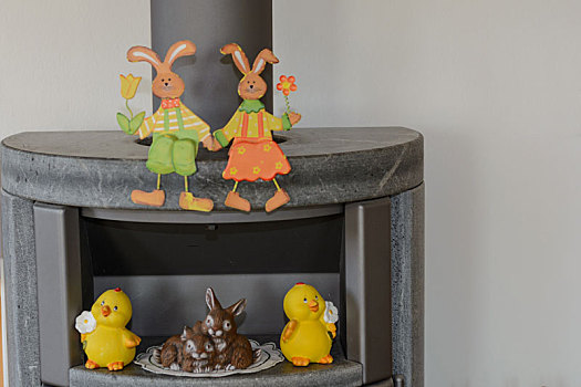 复活节兔子,室内装饰