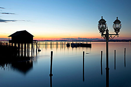 小屋,灯笼,康士坦茨湖,靠近,瑞士,欧洲