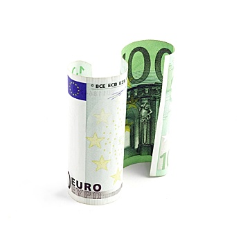 一个,欧元,钞票