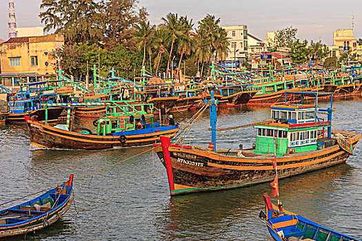 打渔船队,港口,省,越南,印度支那,东南亚,东方,亚洲