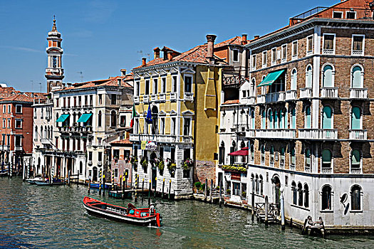 宫殿,货船,大运河,威尼斯,威尼托,意大利,欧洲