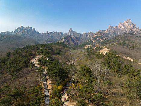 山东省青岛大珠山景区航拍图片